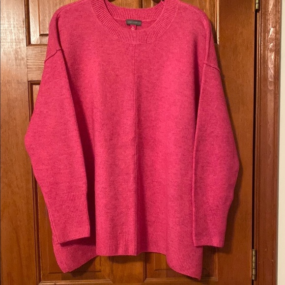 Vince Camuto Pink Crew Neck Sweater Cozy Knit - Picture 5 of 8